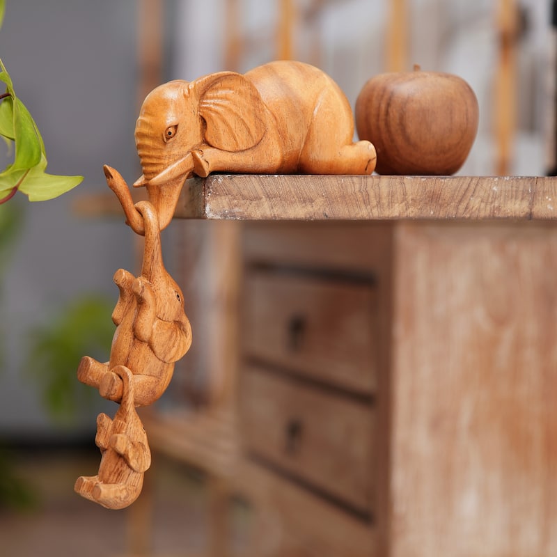 Novica Handmade Family Fun Wood Sculptures (Set Of 3)