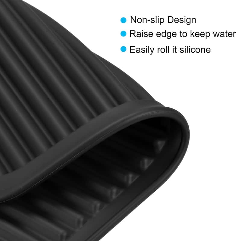 Dish Drying Mat, Reusable Sink Drain Pad Heat Resistant for Kitchen - 12 x 9 x 0.24 inch