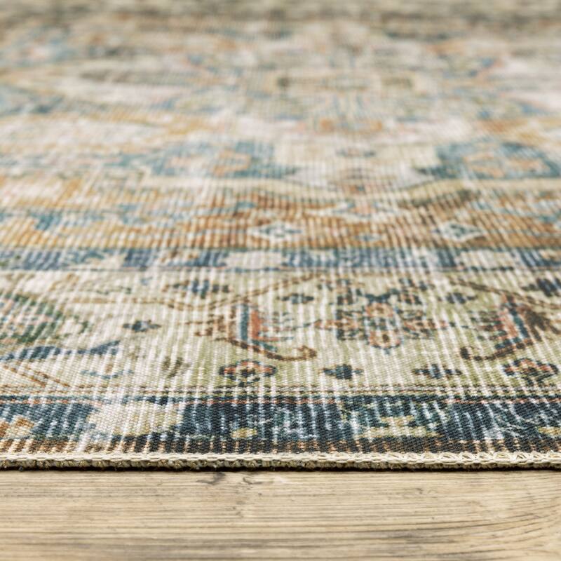 Vista Home Clarissa Washable Center Medallion Indoor Area Rug