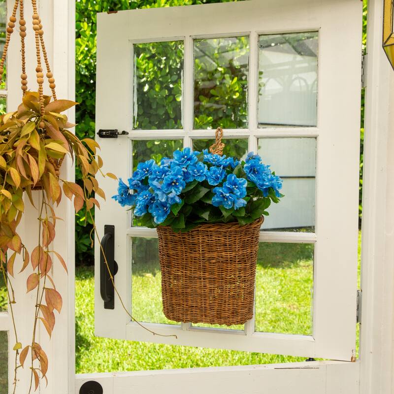 19-in UV Resistant Artificial Azalea Bush (Indoor/Outdoor) - Set of 3