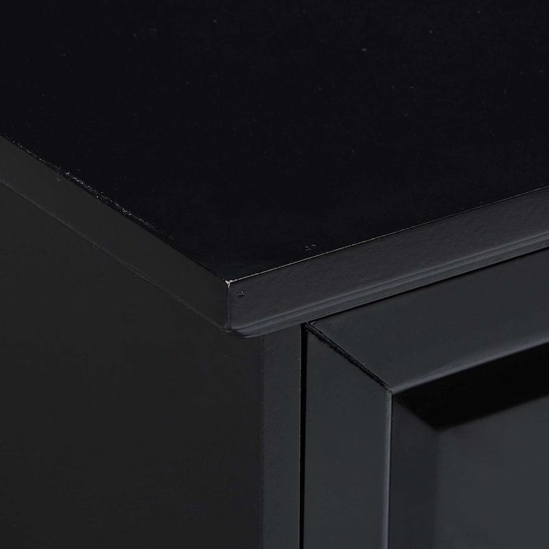 Black Wood Wine Cabinet Buffet