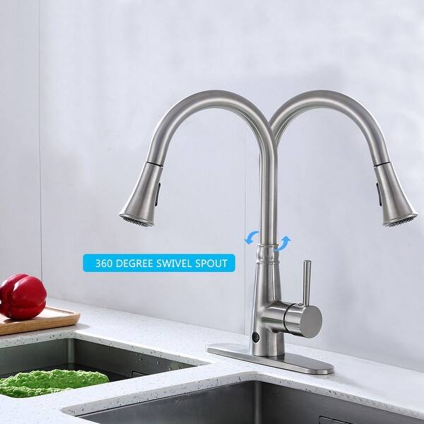 Shop Costway Motion Sense Touchless Kitchen Faucet Pull Down
