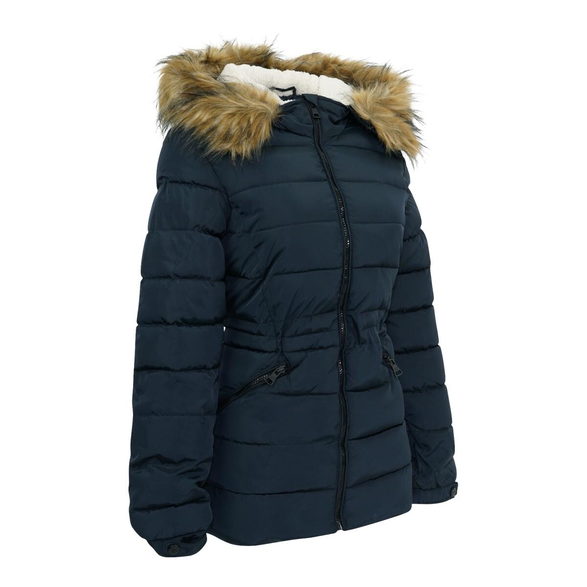 madden girl women's sherpa zip up jacket