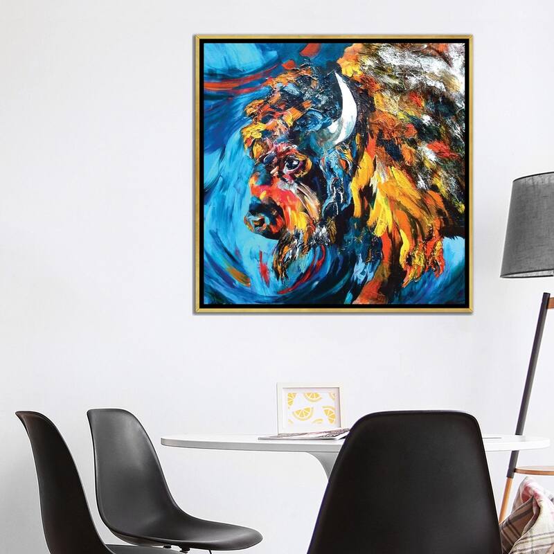 iCanvas "Buffalo" by Lindsey Dahl Framed Canvas Print