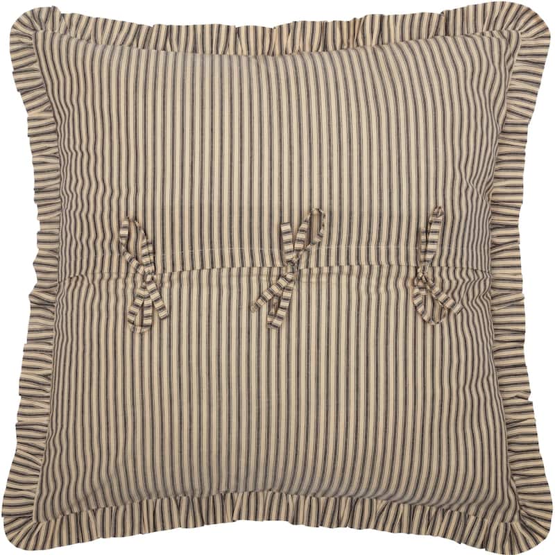 Sawyer Mill Charcoal Ticking Stripe Fabric Euro Sham 26x26