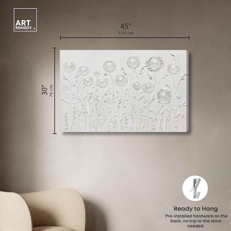 Floral Lace II Canvas by Art Remedy, Gallery Wrapped