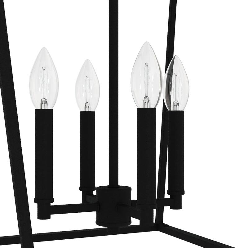 Hunter Laurel Ridge 18" 4-Light Lantern Pendant - Entry, Dining Room - Candle, Cage - Modern Farmhouse, Transitional
