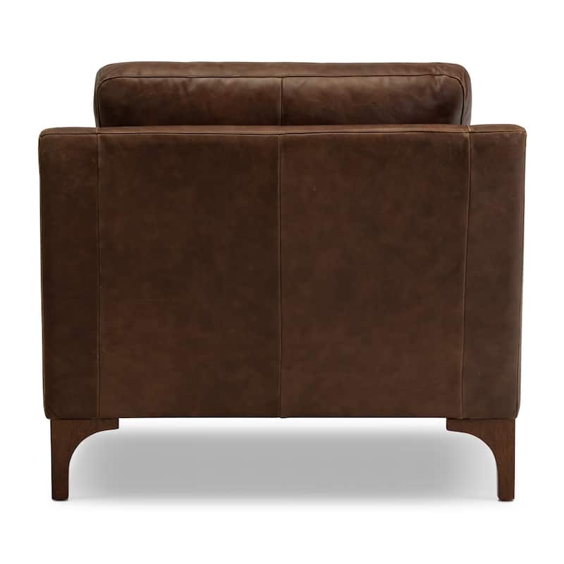 Poly & Bark Sorrento 35" Lounge Chair - Full Grain Genuine Italian Leather