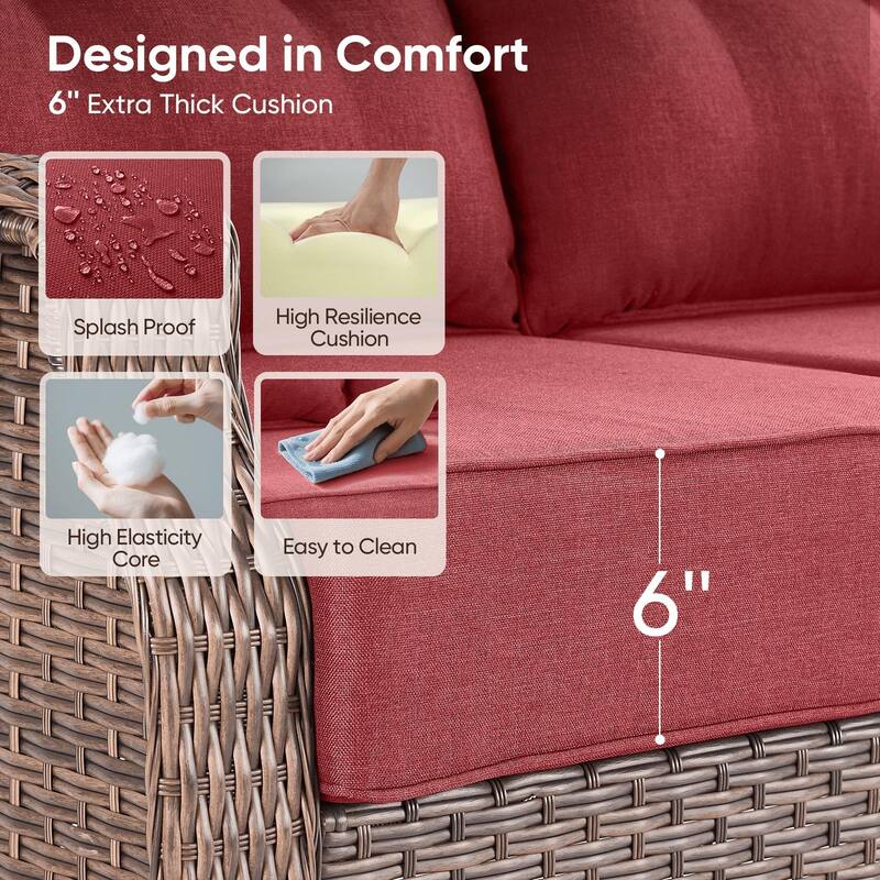 Outdoor Wicker Rattan Sofa Set for Garden
