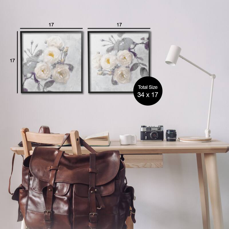 Stupell Country Blossoms Bundle Framed Giclee Art Design By Emily Ford (Set of 2)