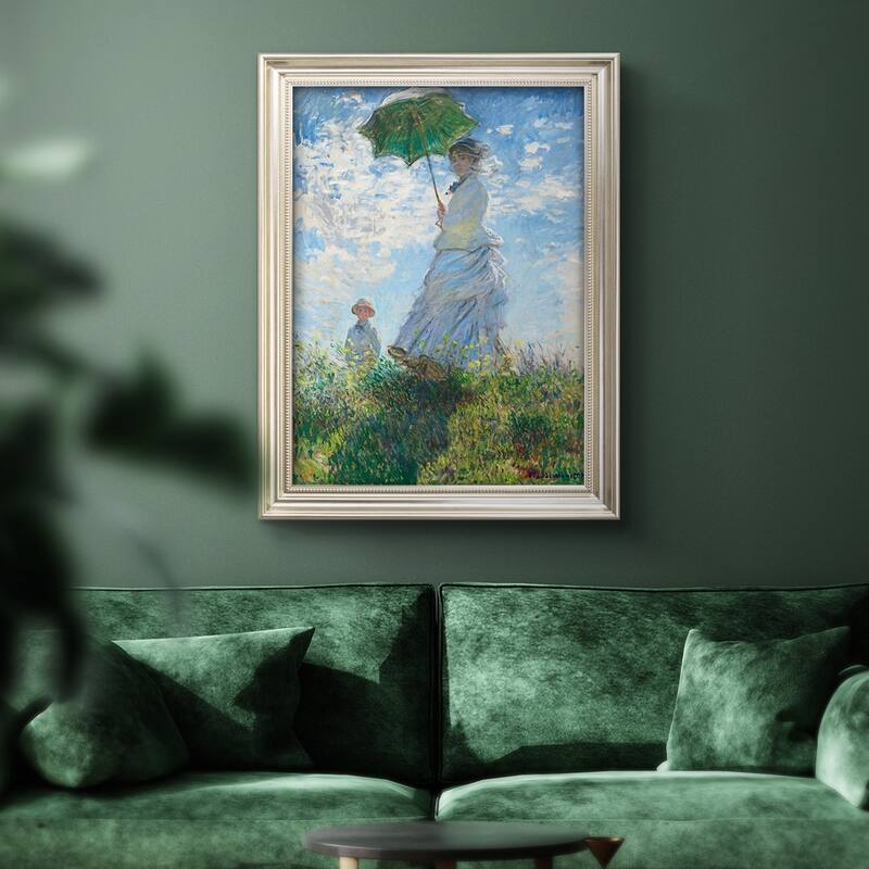 Woman with a Parasol  Premium Framed Canvas- Ready to Hang