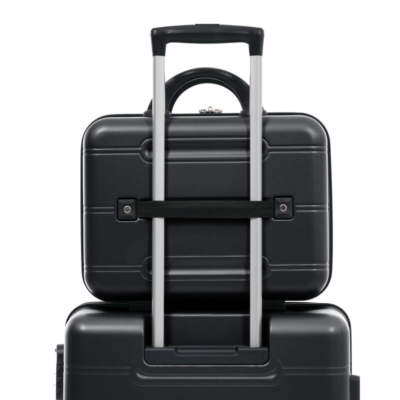 6 Piece Luggage Set, with Double Spinner Wheels Handle Password Lock, 14 IN Cosmetic Case 20/24/28 IN Luggages with Bag