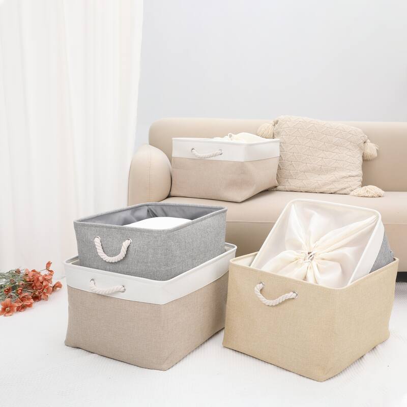 Storage Cube, Fabric Storage Bin with Handles for Closet, 1 Pack Storage Basket for Organizing Clothes Books
