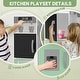 preview thumbnail 6 of 6, Green Play Kitchen with Realistic Lights & Sounds, Wooden Kitchen Playset, Idea Gift for Boys and Girls Ages 3+