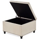 preview thumbnail 22 of 32, Large Square Storage Ottoman with Wooden Legs