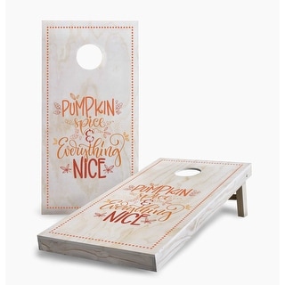 Pumpkin Spice and Everything Nice Cornhole Game (Choose Wraps or Boards)