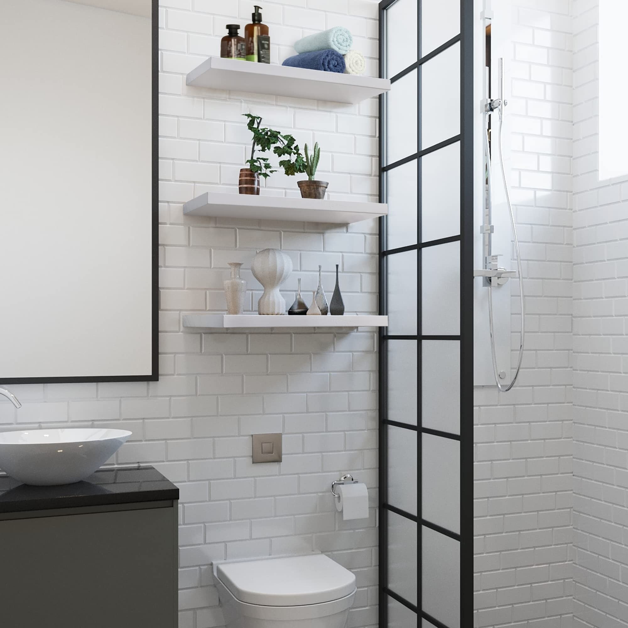 White Bathroom Wall Shelves - Bed Bath & Beyond