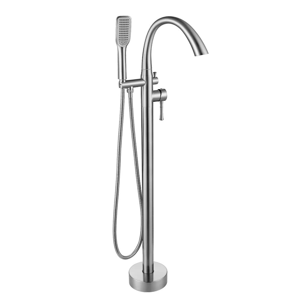 Topcraft Floor Mounted Bathtub Filler with Handheld Showerhead