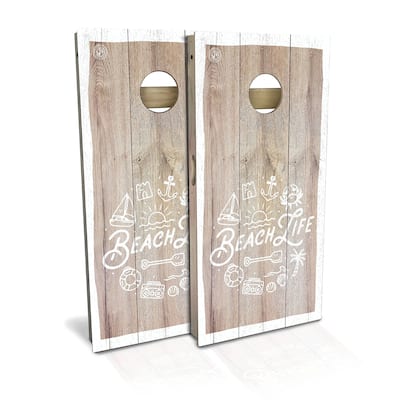 Beach Life Outdoor Cornhole Board Set