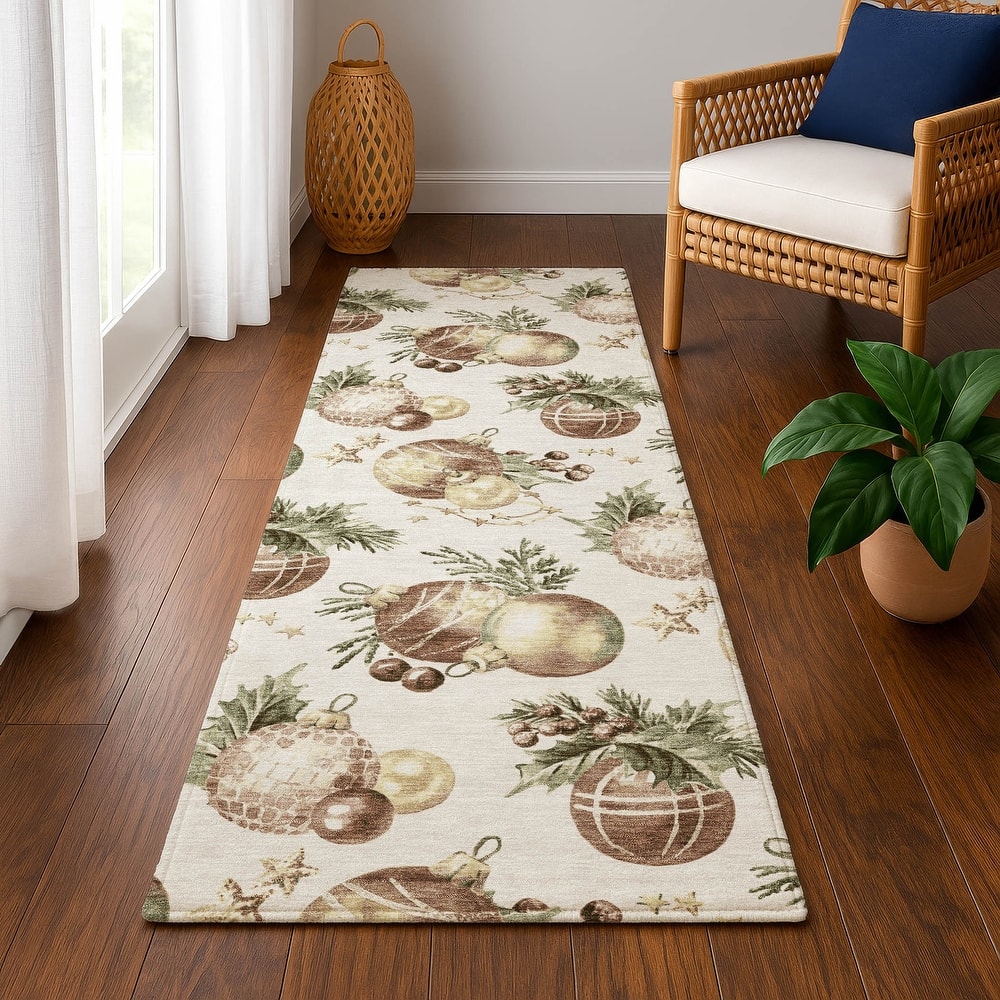 Premium Washable Super Soft Holiday Ornament Mayfield Rug