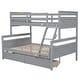 preview thumbnail 17 of 21, Twin Over Full Bunk Bed with Ladder & Storage Drawers