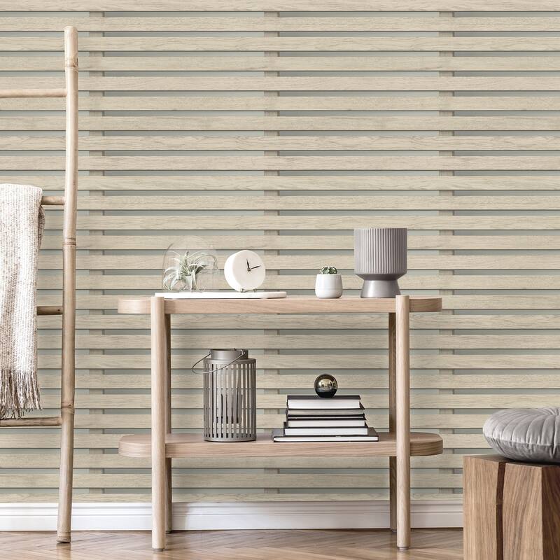 Fine Decor Marlow Grey Wood Slats Wallpaper