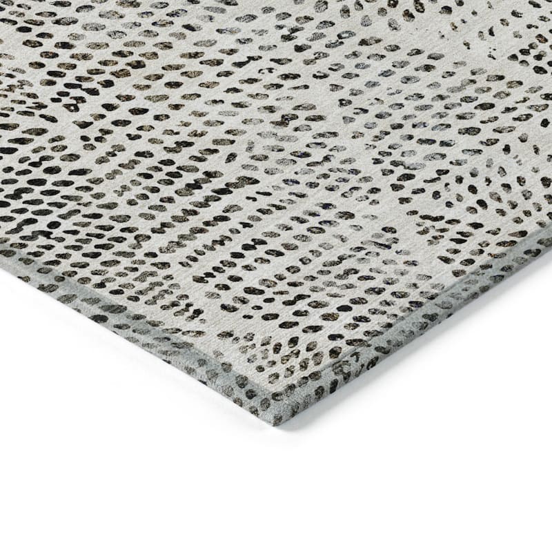 HomeRoots Geometric Transitional Rectangle Outdoor Rug