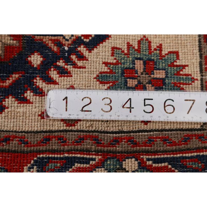 Ivory Kazak Foyer Rug Traditional Handmade Wool Carpet - 2'9"x 4'0"