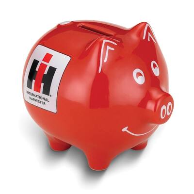 Curata Polyresin International Harvester Logo Piggy Bank