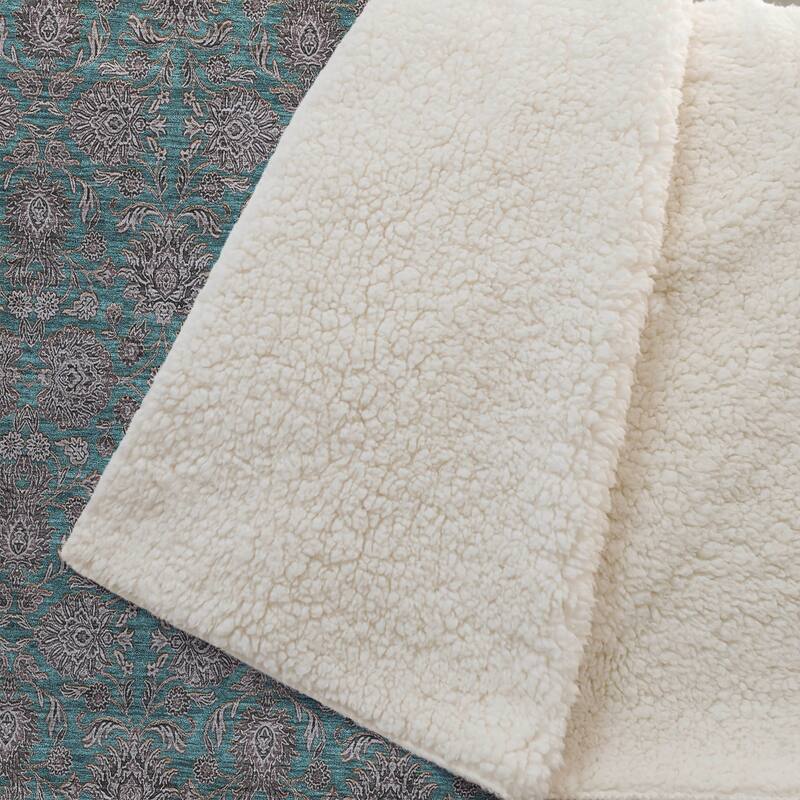 Premium Machine Washable Classic Traditional Sherpa Throw Blanket