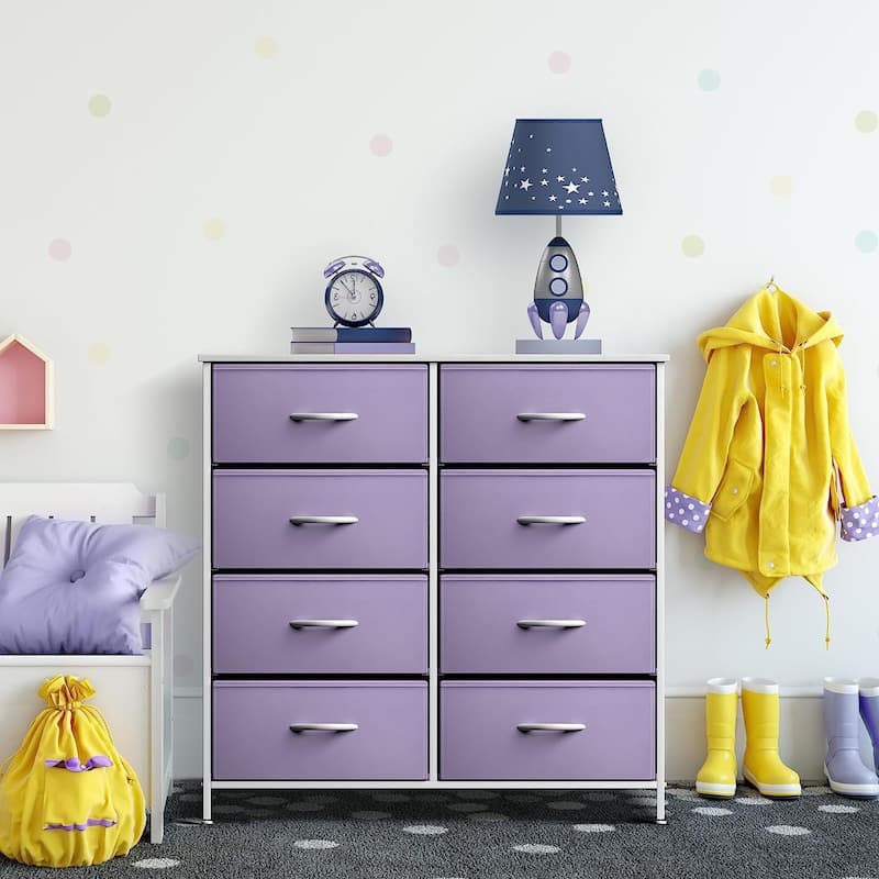 Sorbus Dresser w/ 8 Fabric Bin Drawers- Furniture Storage Chest for Kids Bedroom