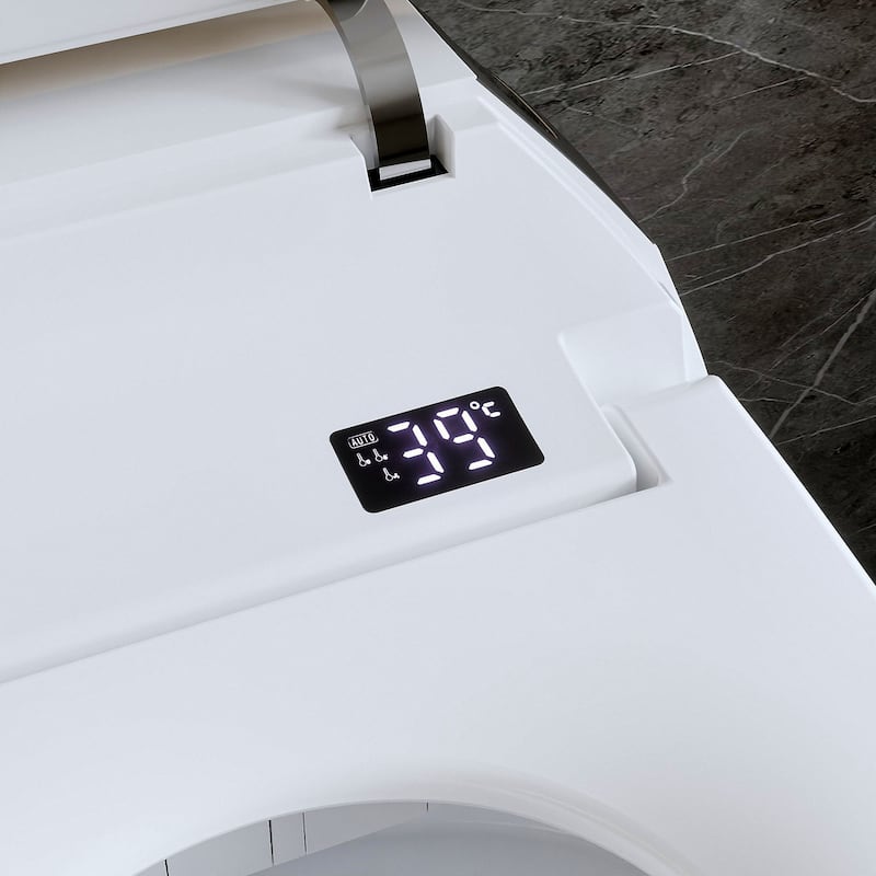 Smart Bidet Toilet: Heated Seat, Hot Water, Rear & Feminine Wash, Foot Flush