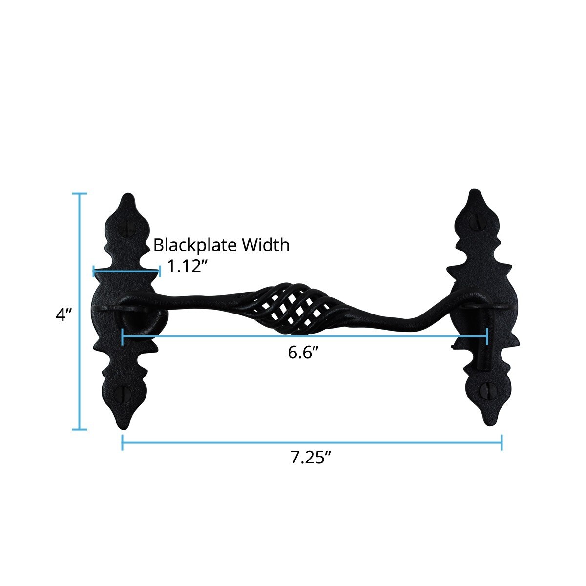 Black Birdcage Cabin Hook Eye Latches 6.5 Long Decorative Wrought Iron  Privacy Hook Latches (Set of 3) Renovators Supply - Bed Bath & Beyond -  13946207