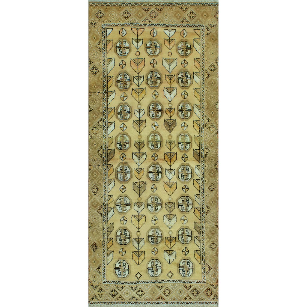 Vintage Distressed Olin Beige/Ivory Runner - 3'5" x 7'10"