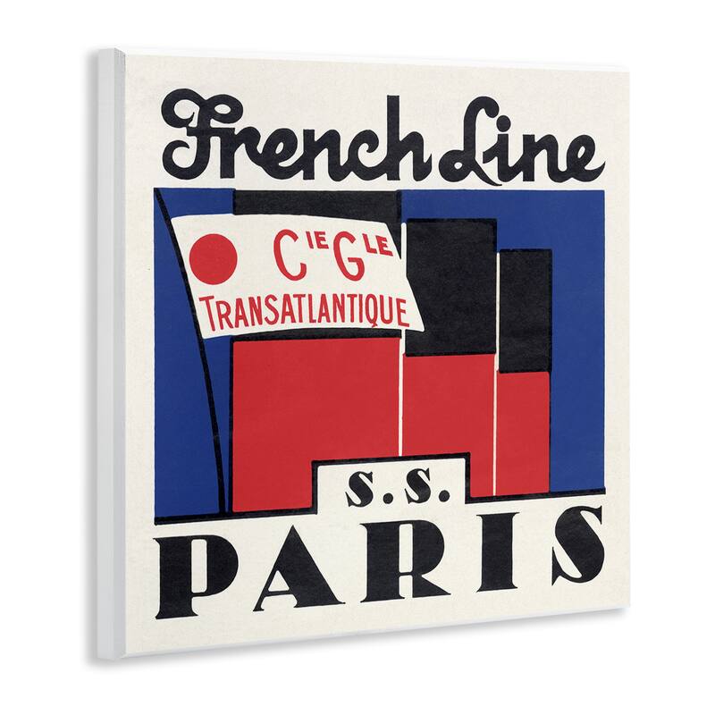 Stupell SS Paris Vintage Banner Wall Plaque Art Design By Phillipa Katz