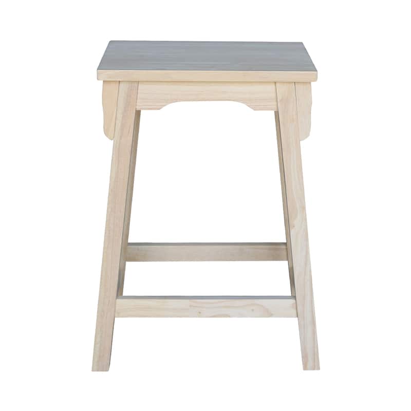 24-inch Unfinished Solid Parawood Mission Counter Stool