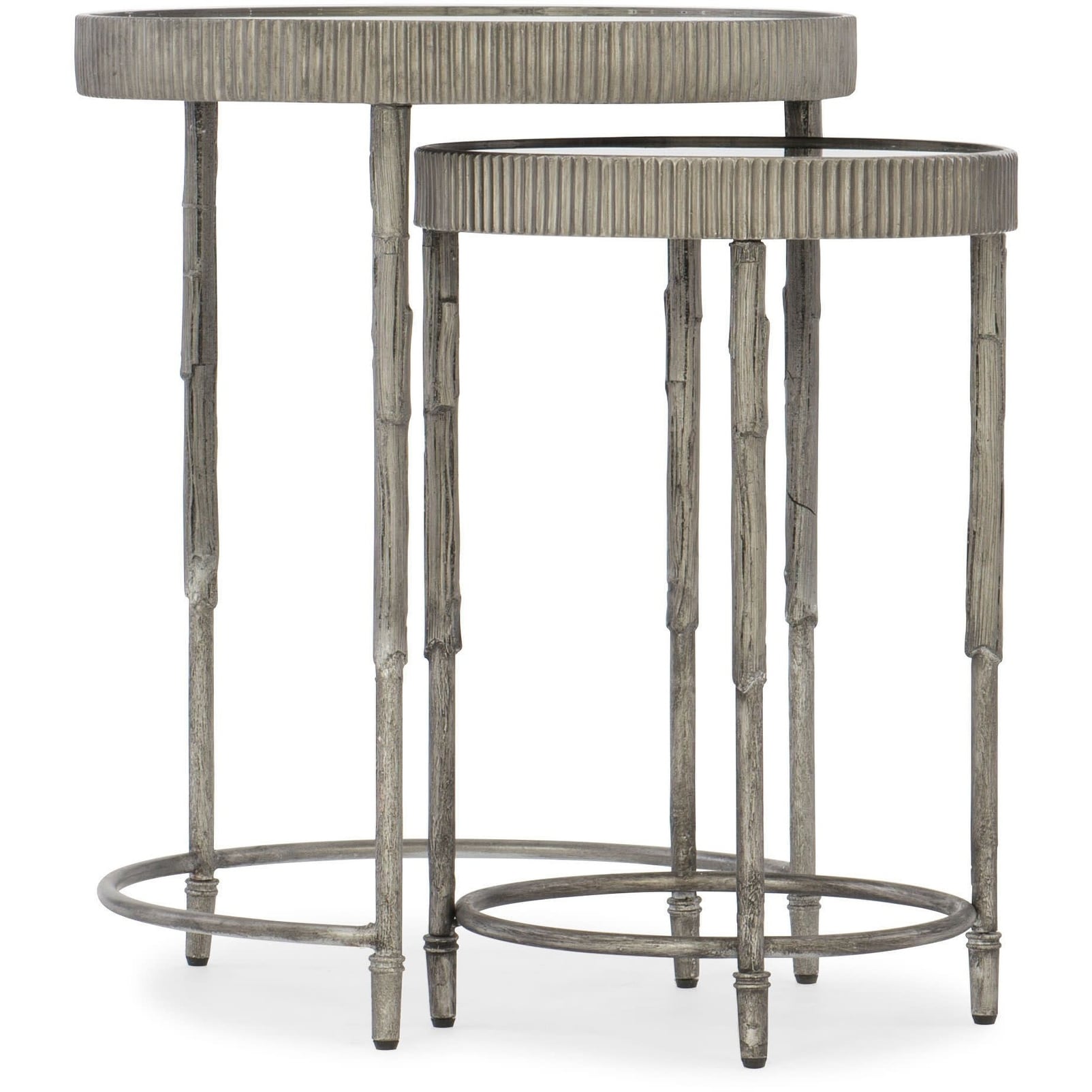 Hooker Furniture 19-1/2 Inch Diameter Iron Nesting Tables