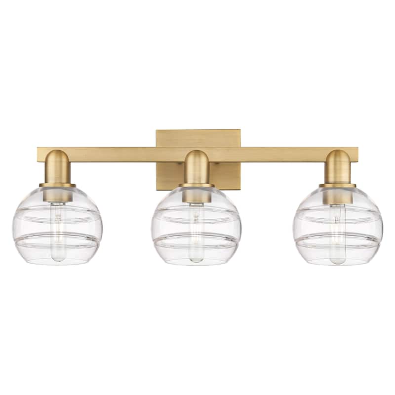 Innovations Lighting 716-3W-10-25 Rochester Vanity Rochester 3 Light - Brushed Brass / Clear