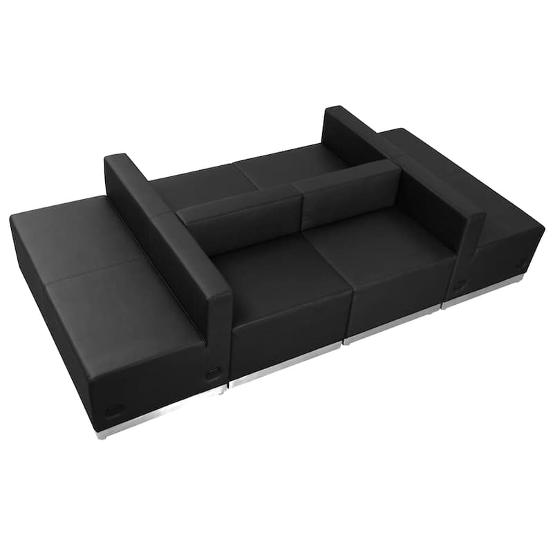 6 PC LeatherSoft Modular Reception Configuration w/Taut Back &Seat