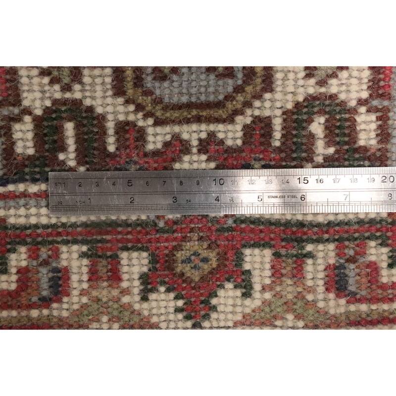Hand Knotted Oriental 100% Wool Carpet Traditional Medallion Greys & Charcoal Heriz (serapi) Area Rug - 3' 0'' X 2' 0''