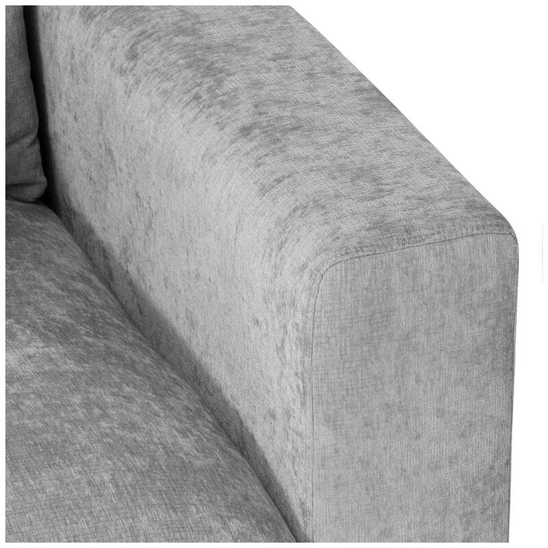 Lucca 6-Piece Chenille Upholstered Modular Sectional with USB Port