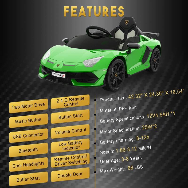 12v Ride on Car, Battery Powered Electric Car for Kids