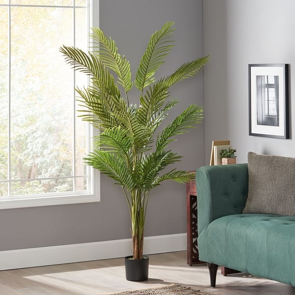 slide 1 of 11, Malheur Artificial Tabletop Palm Tree by Christopher Knight Home