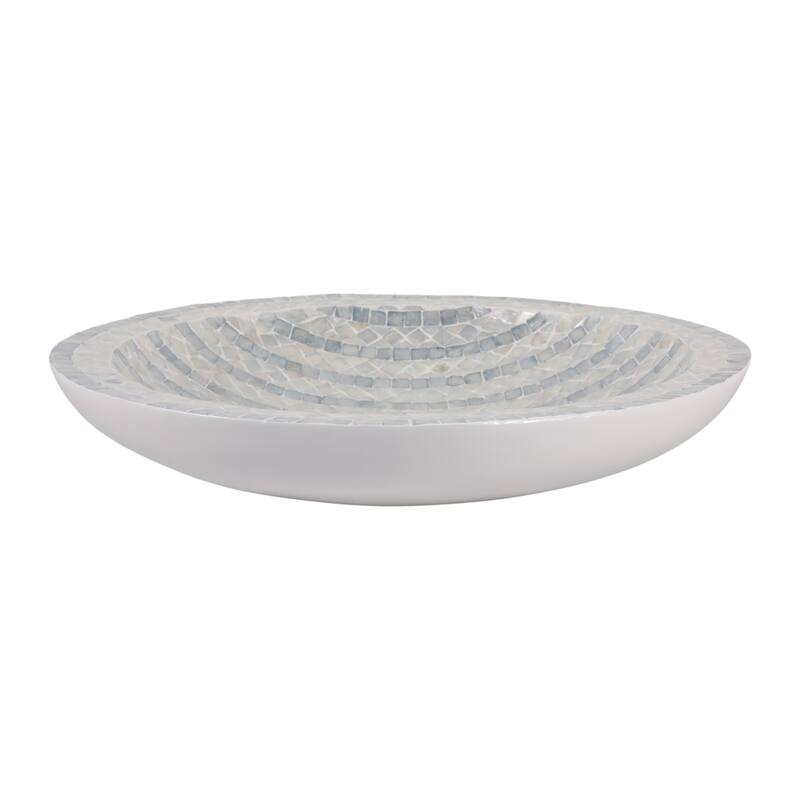 Decorative Bowl with Mosiac Inspired Finish for Home Decor - 20" - 19.75"