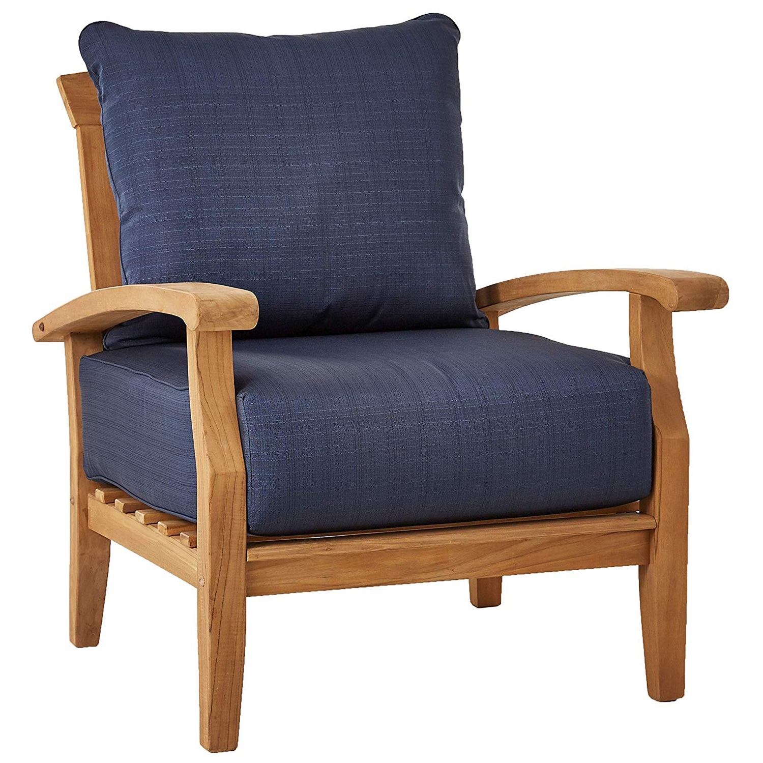 Cambridge Casual Leon Teak Patio Lounge Chair with Cushion