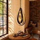 preview thumbnail 1 of 28, LALUZ Modern 4-Light Black Gold Chandelier Lantern Pendant for Kitchen Island Dining Room