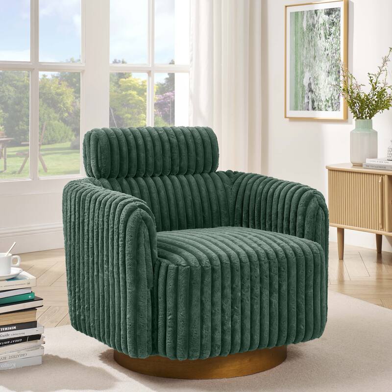 Lounge Chair with Wooden Frame - 32.25" D x 26" W x 30.5" H
