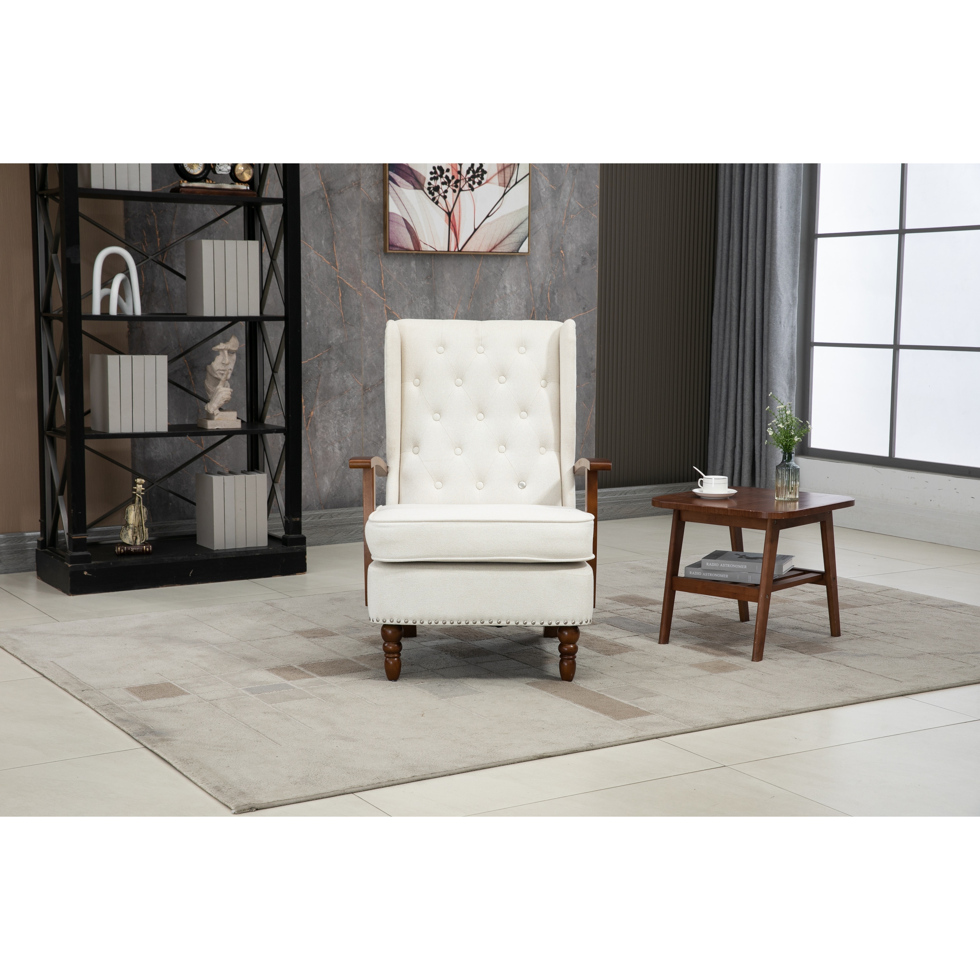 Accent chair tall back deals