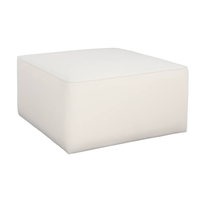 Roomfitters Square Upholstered Ottoman Coffee Table with Modern Low Profile Design