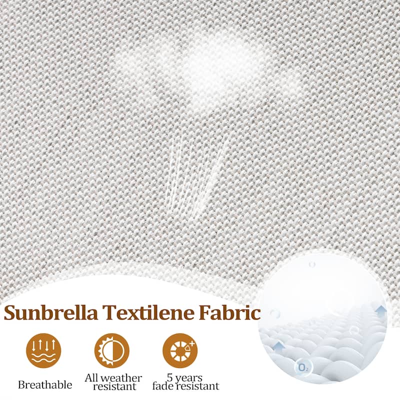 Outdoor Indoor Aluminum Patio Swivel Bar Stools Dining Chairs Sunbrella Textilene Fabric